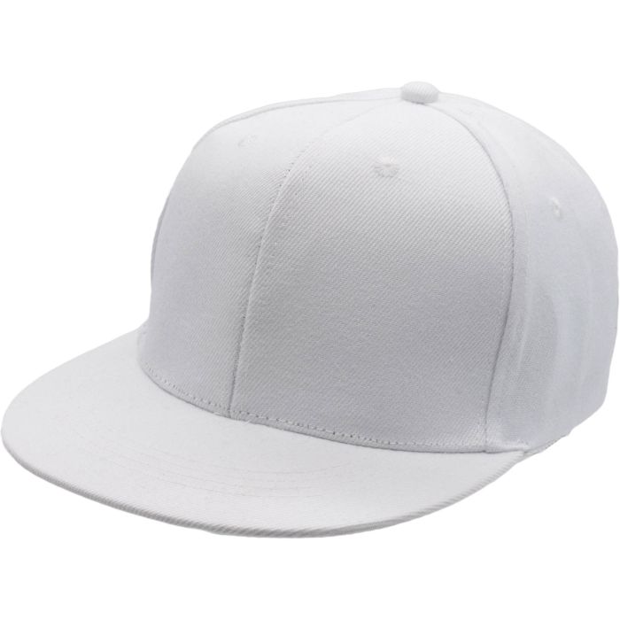 Flat Peak Plain Adjustable Baseball Cap (12pcs)