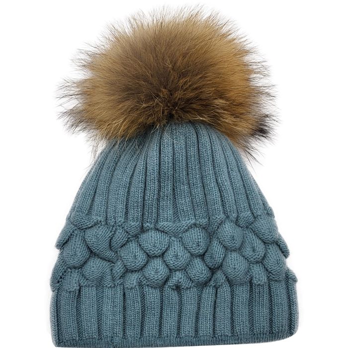 Pineapple Shape Pompom Beanie 