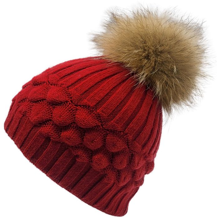 Pineapple Shape Pompom Beanie 