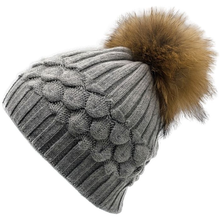 Pineapple Shape Pompom Beanie 