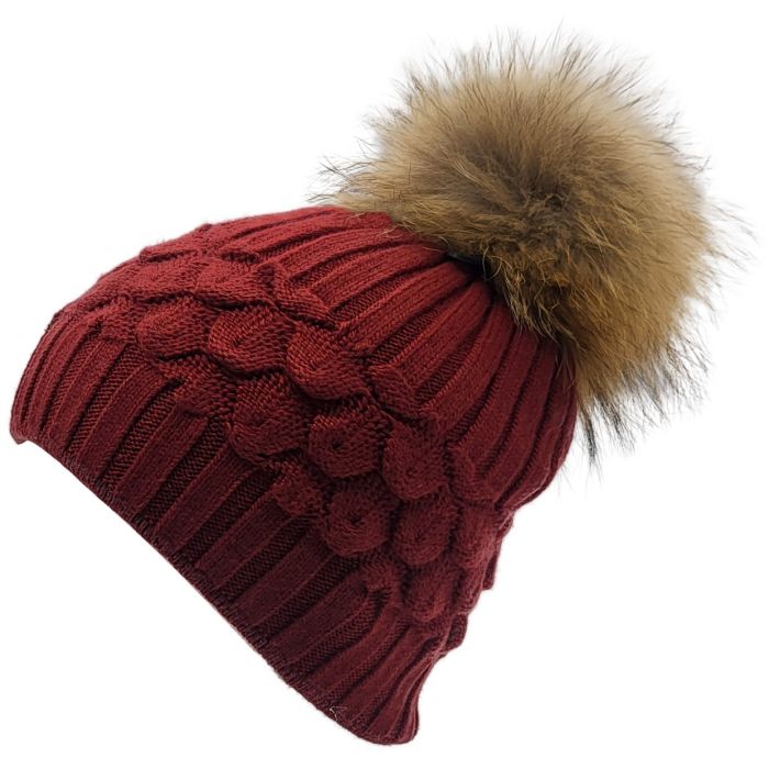 Pineapple Shape Pompom Beanie 