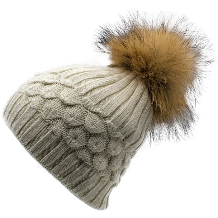 Pineapple Shape Pompom Beanie 