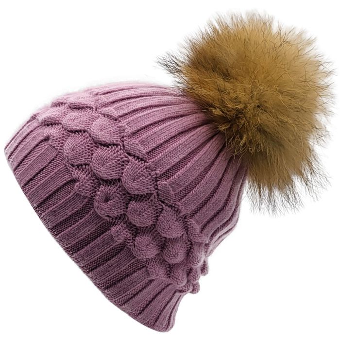 Pineapple Shape Pompom Beanie 