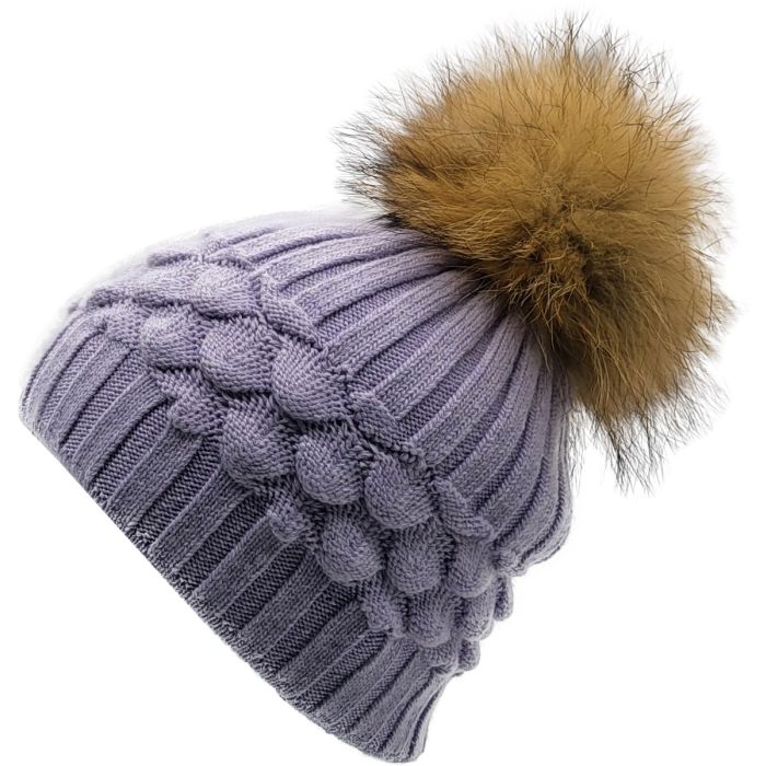 Pineapple Shape Pompom Beanie 