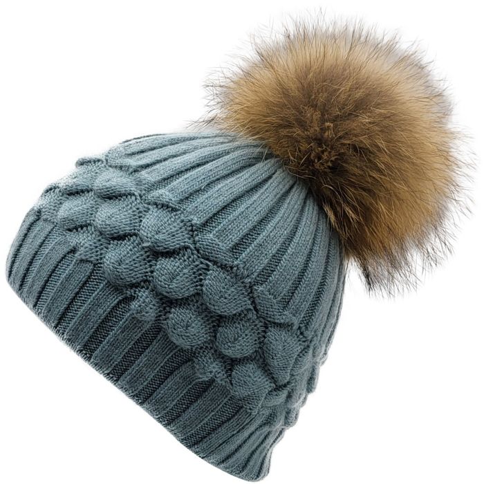 Pineapple Shape Pompom Beanie 