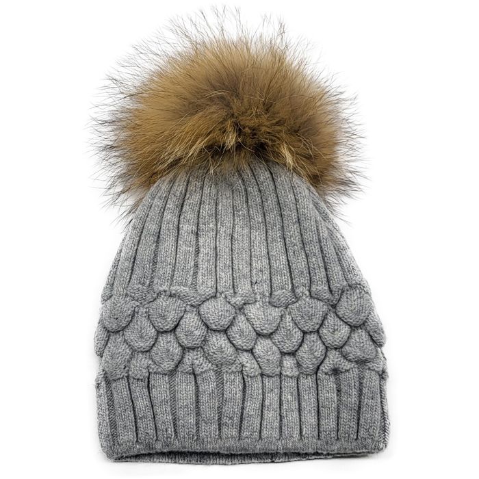 Pineapple Shape Pompom Beanie 