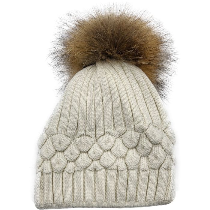 Pineapple Shape Pompom Beanie 