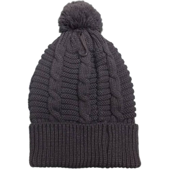 Knitted Beanie With Pompom (12pcs)