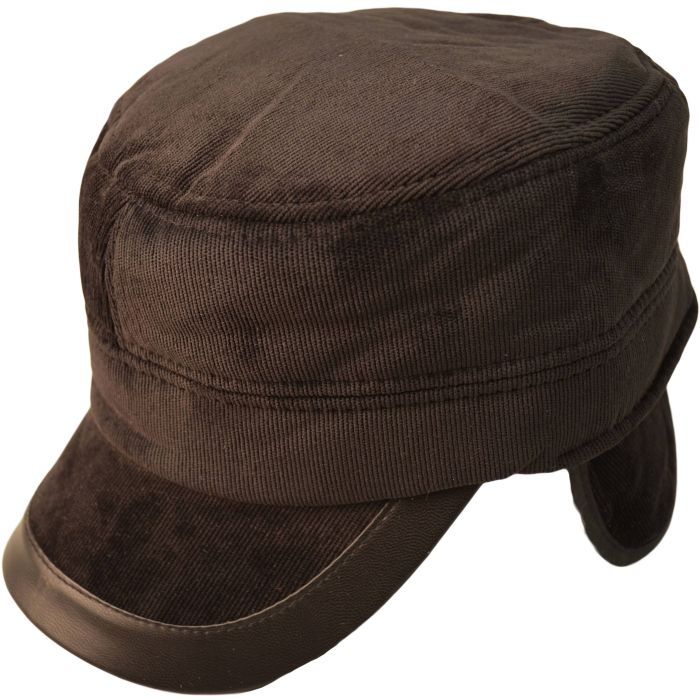 Corduroy Cap with Ear Flaps
