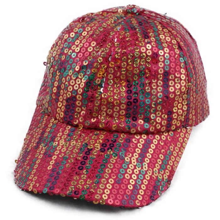 Fancy Dress Sequin Baseball Cap (12pcs)