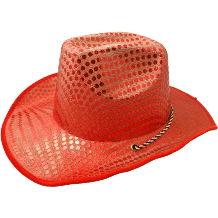 Fancy Dress Dotted Sequin Cowboy Hat (12pcs)