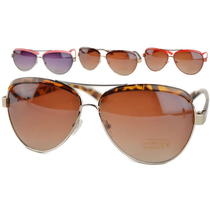 Top Coloured Aviator Sunglasses (12pcs)