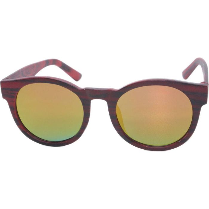 Matt Wood Print Round Sunglasses (12pcs)