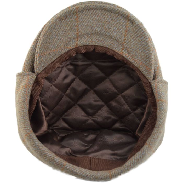 100% Wool Tweed Flat Cap