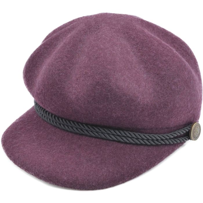 Womens Peaked Wool Cloche Hat