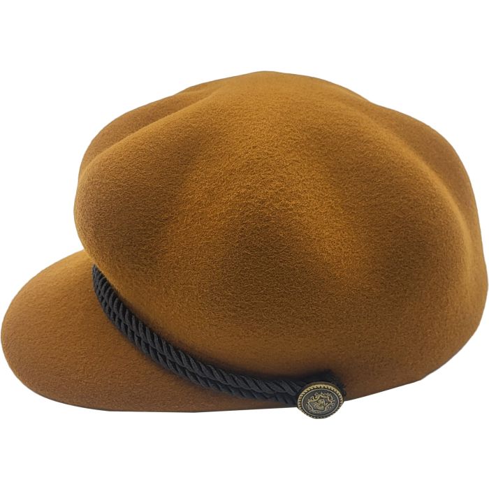 Womens Peaked Wool Cloche Hat