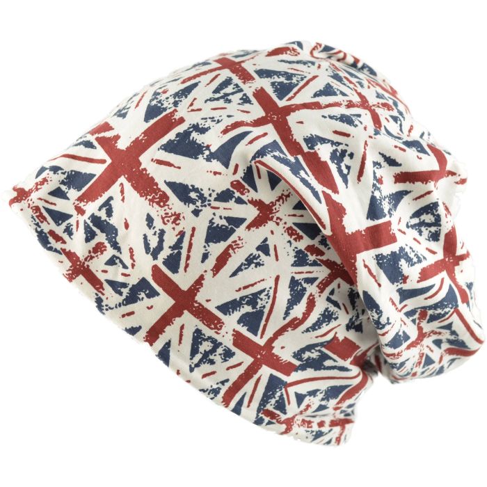 Union Jack Slouch Beanie Hat (12pcs)