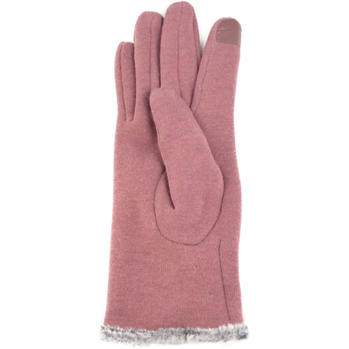 Womens Woolly Faux Fur Pompom Gloves (12pcs)