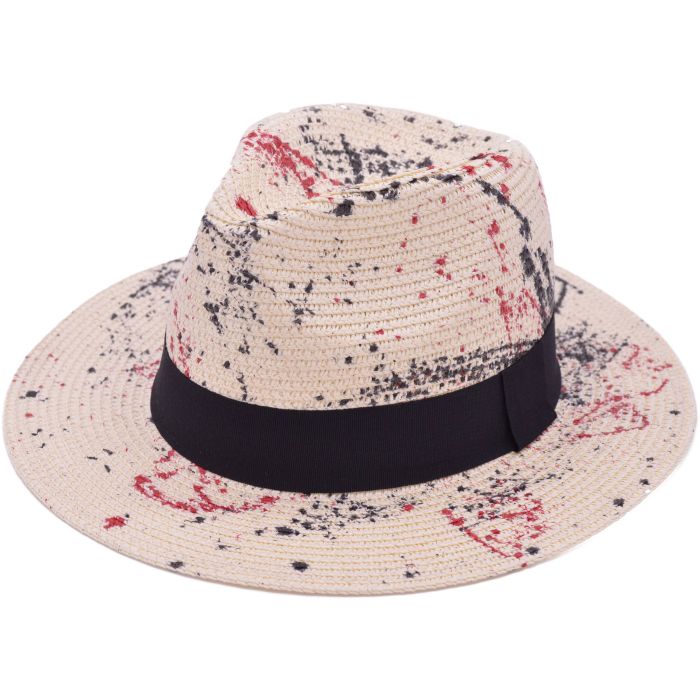 Unique Paint Splatter Panama Hat (12pcs)