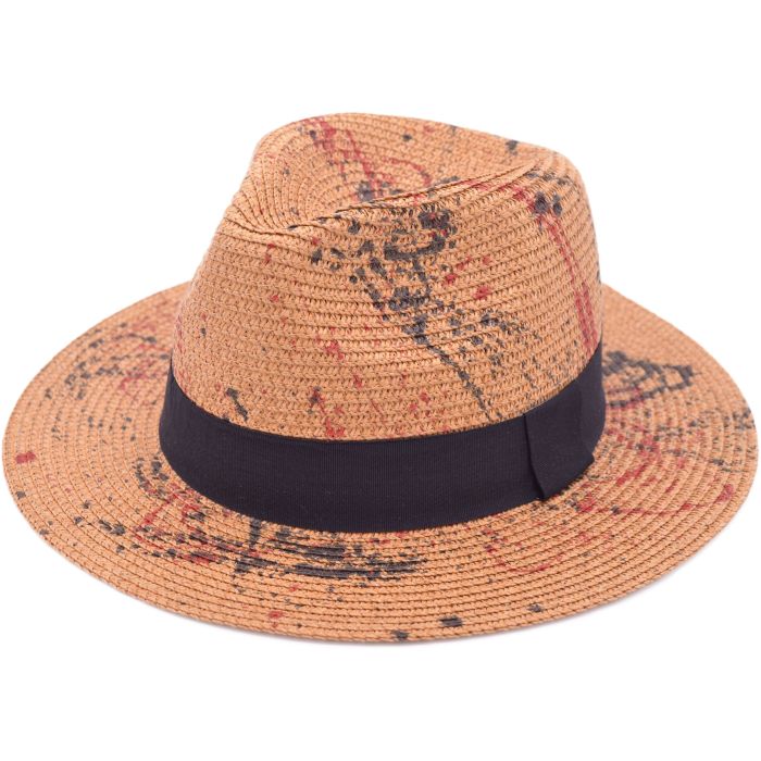 Unique Paint Splatter Panama Hat (12pcs)