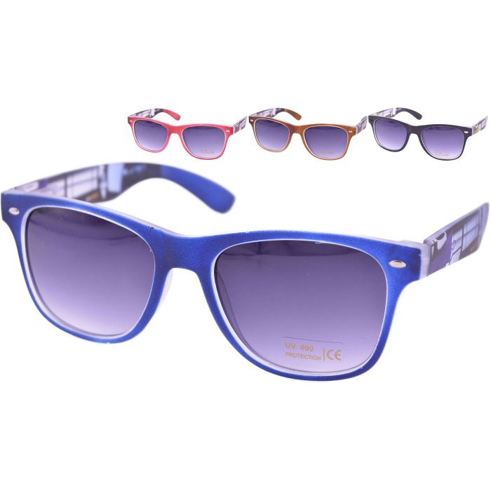 Patterned Wayfarer Sunglasses (12pcs)