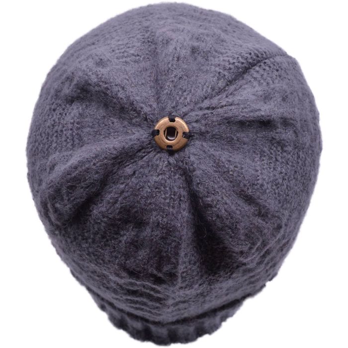 Knitted Beanie With Pompom (12pcs)