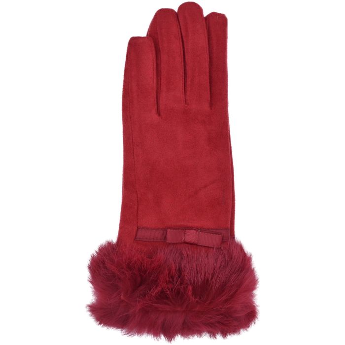 Women’s Faux Suede & Faux Fur Gloves (12pcs)