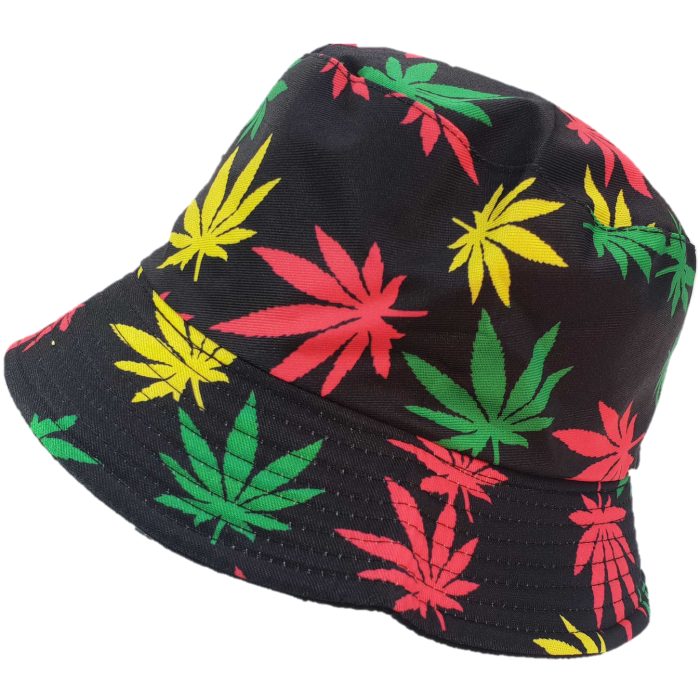 Marijuana Leaf Fisherman Bucket Hats (12Pcs)