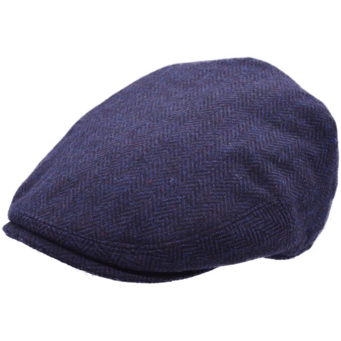 Tweed Herringbone Flat Cap