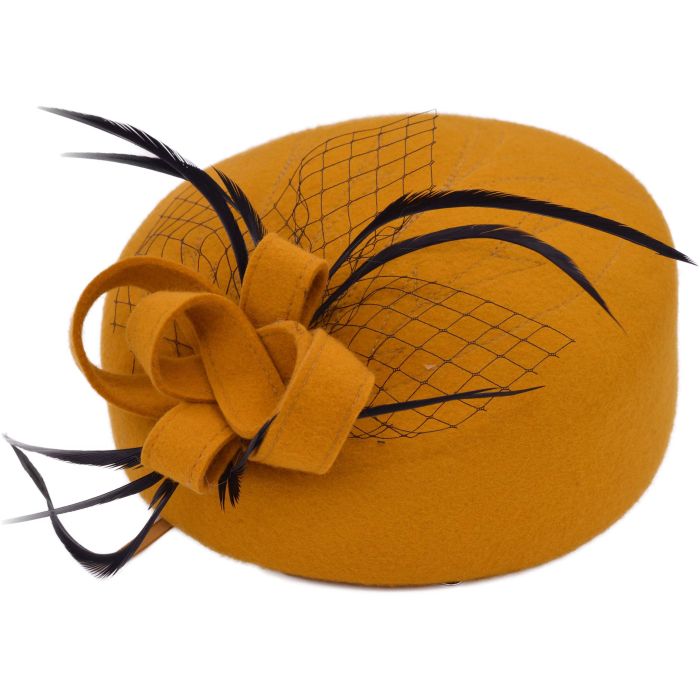Womens Wool Felt Vintage Cloche Hat