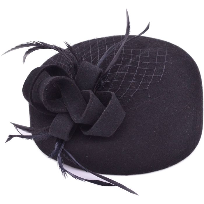 Womens Wool Felt Vintage Cloche Hat