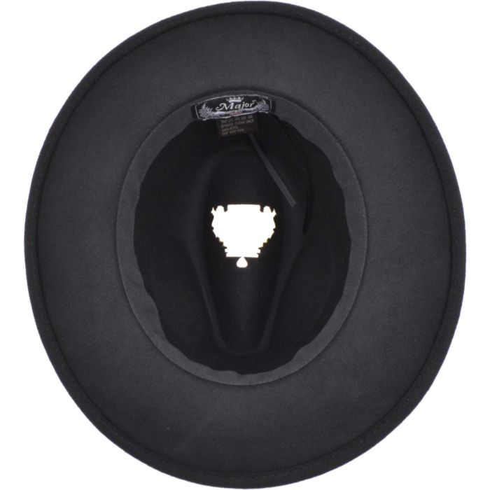 Womens Wide Brim Wool Felt Fedora Hat