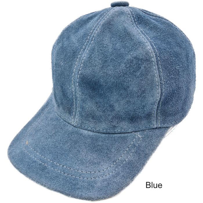 Suede Leather Baseball Cap - Adjustable