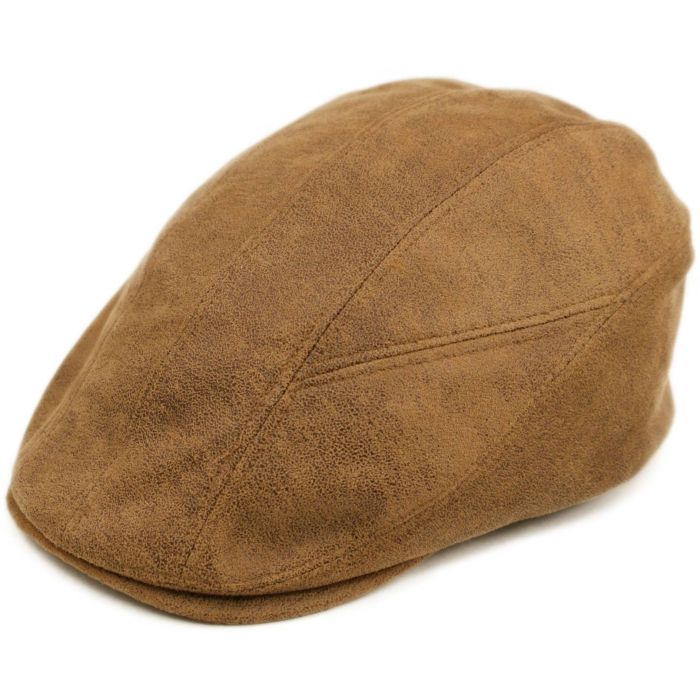 Faux Suede Leather Flat Cap | | EA