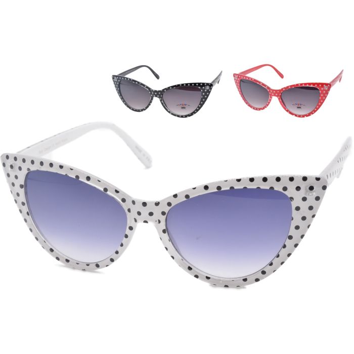 Dotted Cat Eye Sunglasses (12pcs)