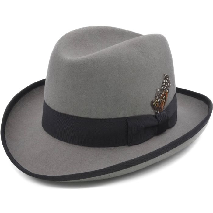 Classic Grey Homburg Hat | | EA