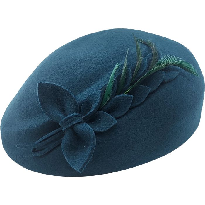 Womens Wool Felt Vintage Cloche Hat