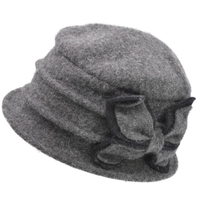 Womens Wool Vintage Cloche Hat