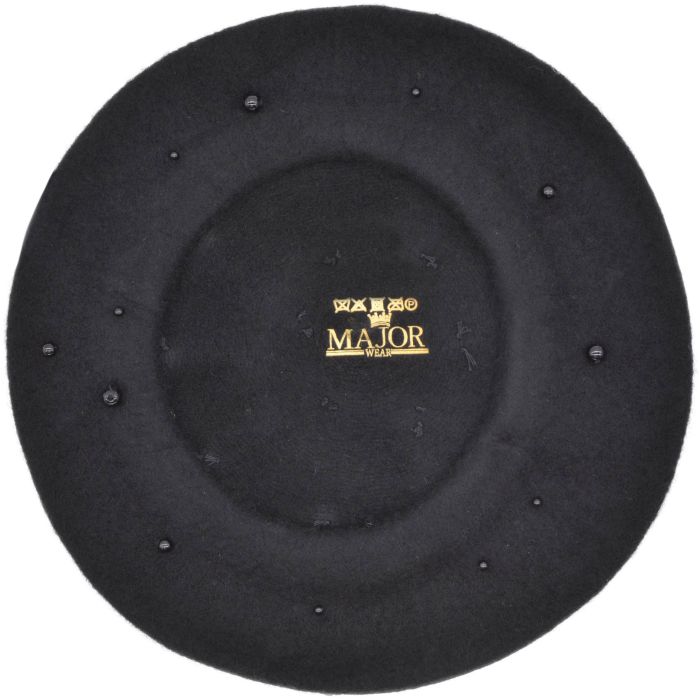 Womens Beaded Wool Beret