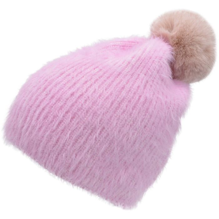 Faux Fur Pompom Beanie
