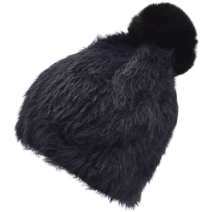 Faux Fur Pompom Beanie