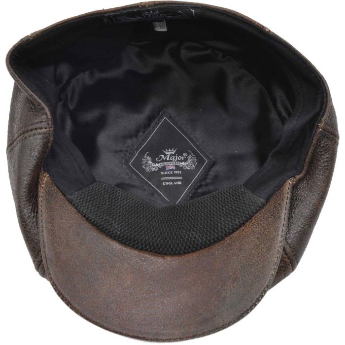 Genuine Leather Newsboy Cap