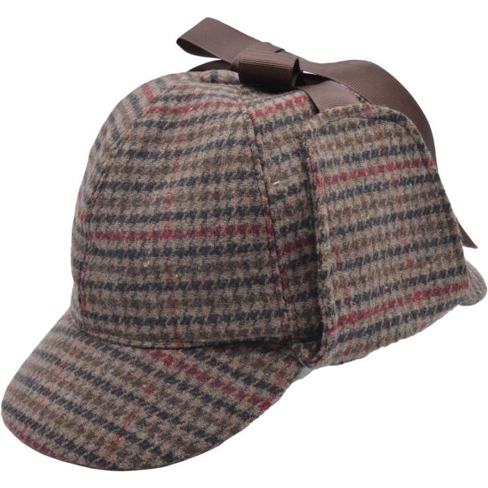 Sherlock Holmes Deerstalker Houndstooth Hat
