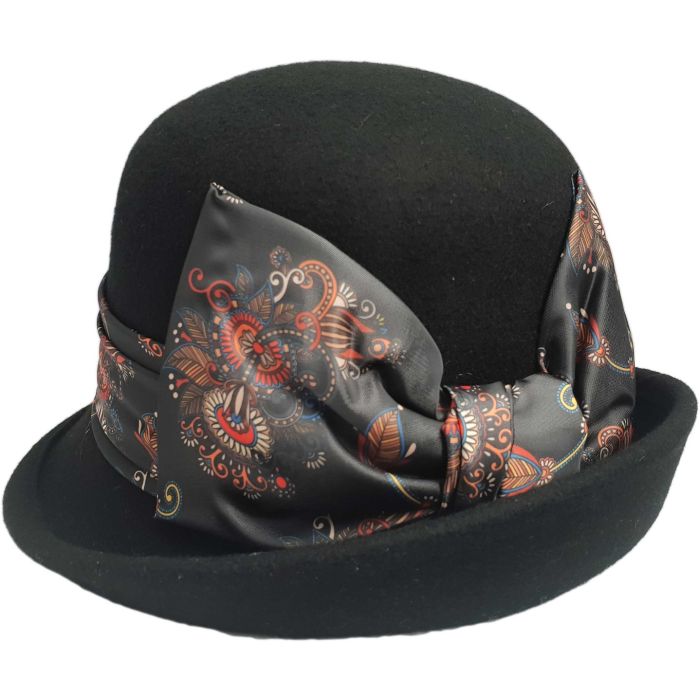Womens Wool Felt Cloche Hat