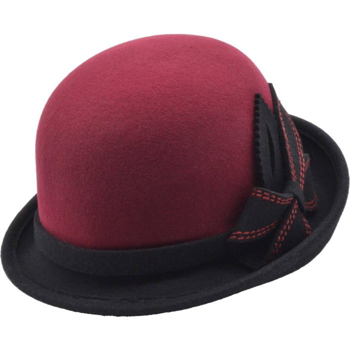 Womens Wool Felt Cloche Hat