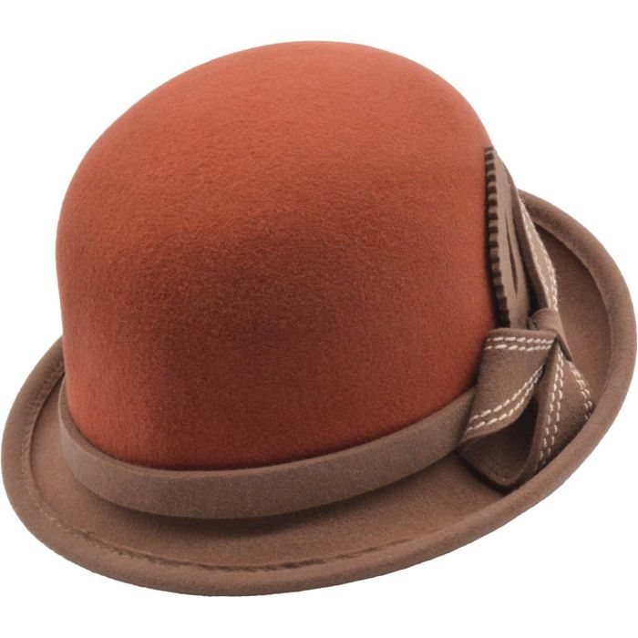 Womens Wool Felt Cloche Hat