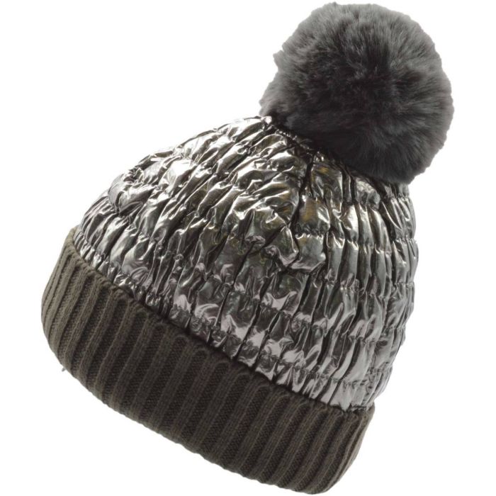 Faux Fur Pompom Beanie