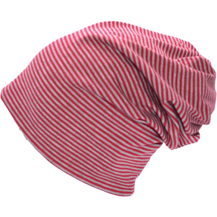 Stripy Slouch Beanie Hat