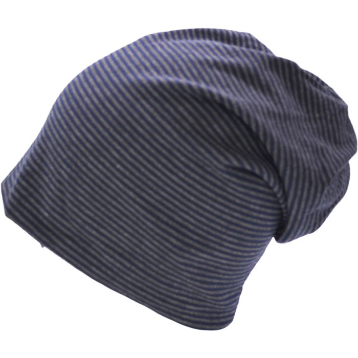 Stripy Slouch Beanie Hat
