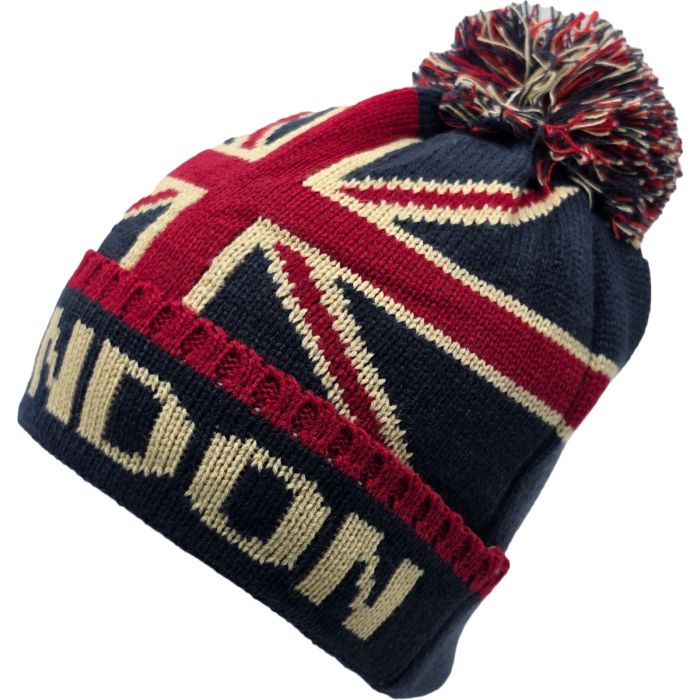 Union Jack London PomPom Beanie (12 PCS)